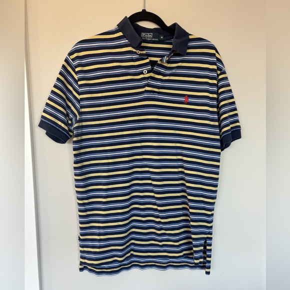 Polo Ralph Lauren Other - Polo by Ralph Lauren Men's Navy and Yellow Striped Polo Medium